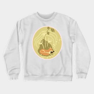 Sleeping fox 2 earth tones Crewneck Sweatshirt